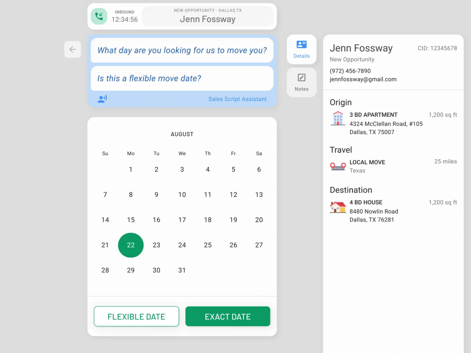 Customer Journey step flow